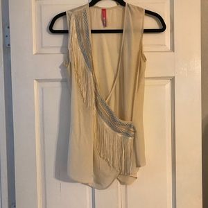 Plenty by Tracy Reese fringe top size S